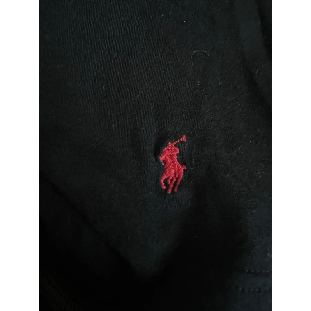 NEW Men's Ralph Lauren V-Neck T-Shirt 100% Cotton Black Bottom Red Pony Classic